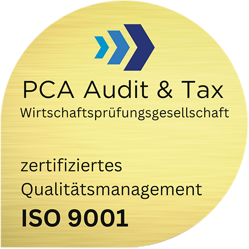 Prüfsiegel PCA Audit & Tax ISO 9001