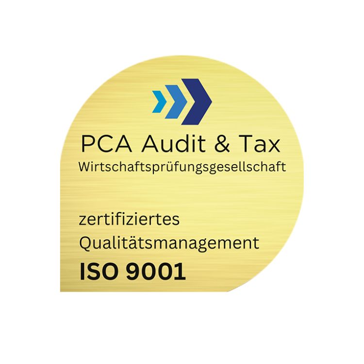Prüfsiegel PCA Audit & Tax ISO 9001